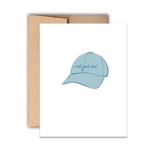 Carte de fête des pères typographique, Vraiment bien papa | Casquette de baseball papa aimant, carte pour lui, carte pour papa