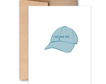 Letterpress Father's Day Card: Baseball Hat for Dad