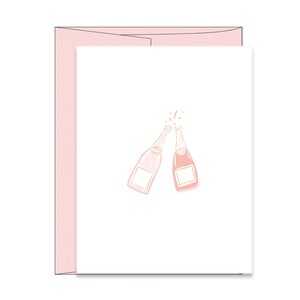Herzlichen Glückwunsch Letterpress Grußkarte, Cheers Champaign Notecard, Glückwunschkarte, Jubiläumskarte, Hochzeit Congrats Card, Verlobung