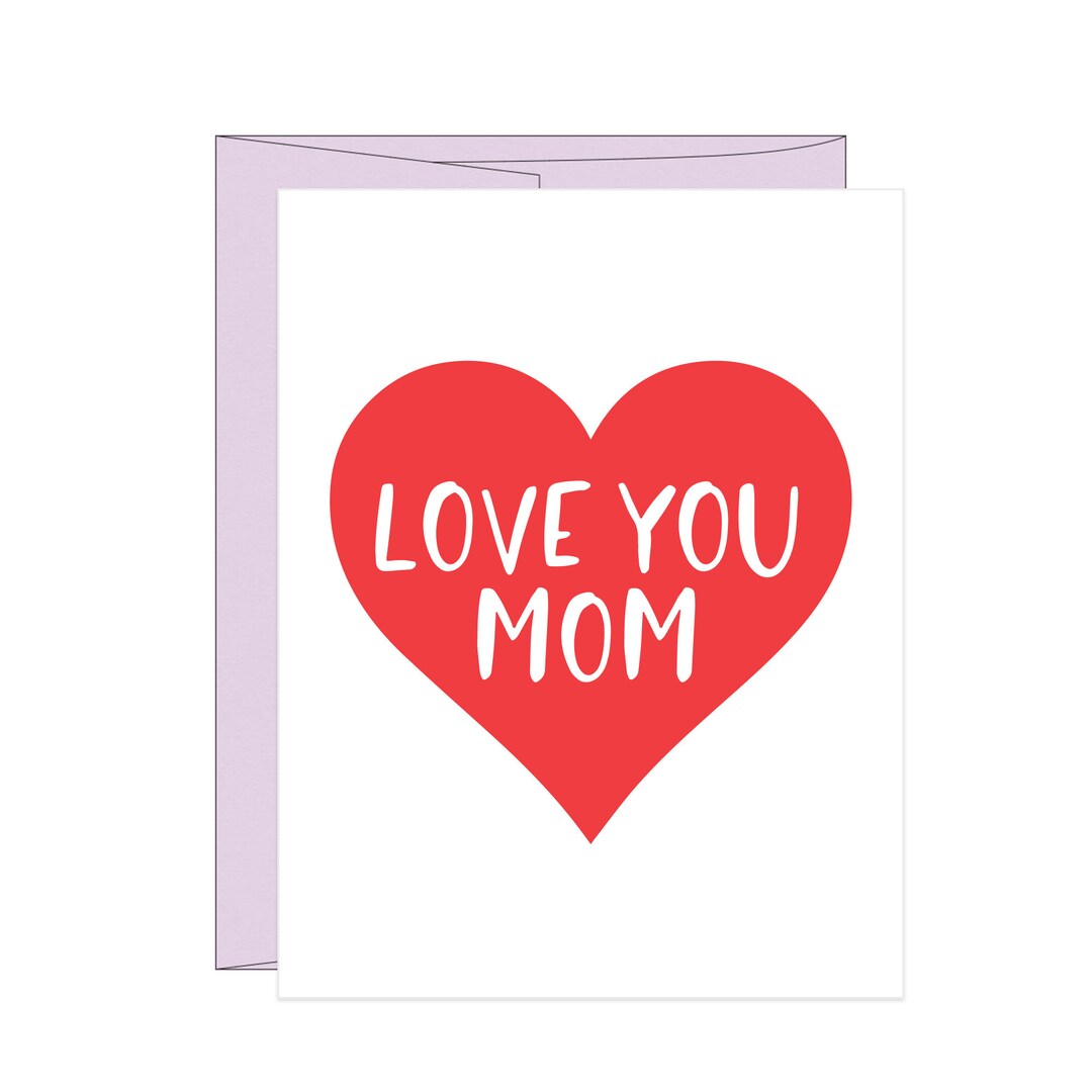 Love You Mom | Card for Mom | Mother's Day Card From Kids | Mother's ...