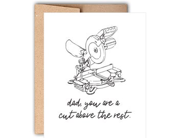 Letterpress Father's Day Card: Cut Above the Rest Dad