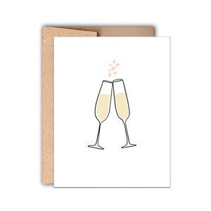 Congratulazioni Letterpress Greeting Card, Cheers Notecard, Congrats Card, Biglietto Anniversario, Biglietto Congratulazioni Matrimonio, Cheers, Fidanzamento