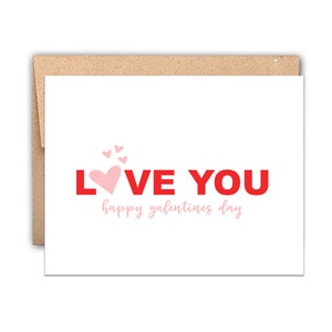 Letterpress Happy Galentines Day Card, Love You, Cute Galentines Day Card, Card for Her, Galentines Day, Galentine Card
