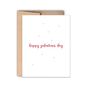 Letterpress Happy Galentines Day Card, Cute Galentines Day Card, Card for Her, Galentines Day, Galentine Card