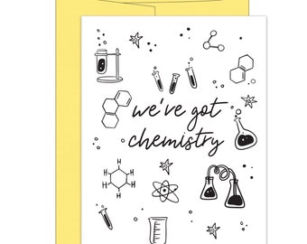 We've got Chemistry, Letterpress Valentines Day Card, Cute Love Card, Anniversary Card