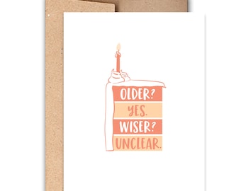 Funny Letterpress Birthday Card: Cake Lovers Gift