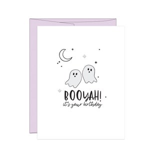 Booah! Es ist dein Geburtstag | Letterpress Geburtstagskarte | Geister-Geburtstagskarte | Herbst-Geburtstagskarte | Bester Freund Geburtstag | Halloweens