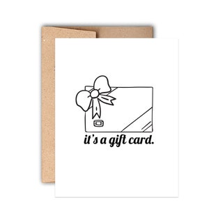 C'est une carte-cadeau, une carte de vœux amusante, une carte pour Noël, une carte typographique avec humour de Noël
