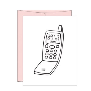 La chance de vous appeler maman | Carte de fête des mères d'enfants | Carte drôle de fête des mères | Carte typographique