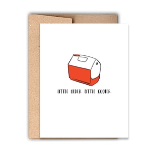 Etwas älter. Kleiner Cooler. | Lustige Letterpress Geburtstagskarte