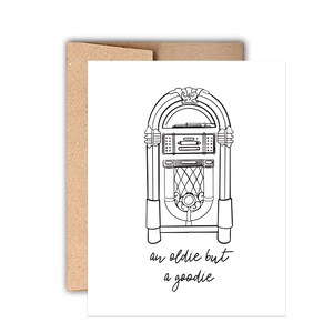 Letterpress Geburtstagskarte: An Oldie but a Goodie, alles Gute zum Geburtstag, Geburtstagsgeschenk, lustige Geburtstagskarte, Retro Geburtstagskarte