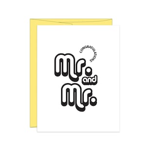 Herzlichen Glückwunsch an das Brautpaar, Mr. und Mr. Hochzeitskarte, Letterpress Hochzeitskarte