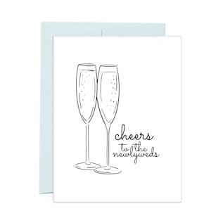 Prost auf das Brautpaar, Herzlichen Glückwunsch Letterpress Grußkarte, Cheers Notecard, Glückwunschkarte, Hochzeit Glückwunschkarte, Prost