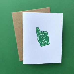 Nr. 1 Papa Vatertagskarte | Eine Karte von Papas größtem Fan | Letterpress Vatertagskarte