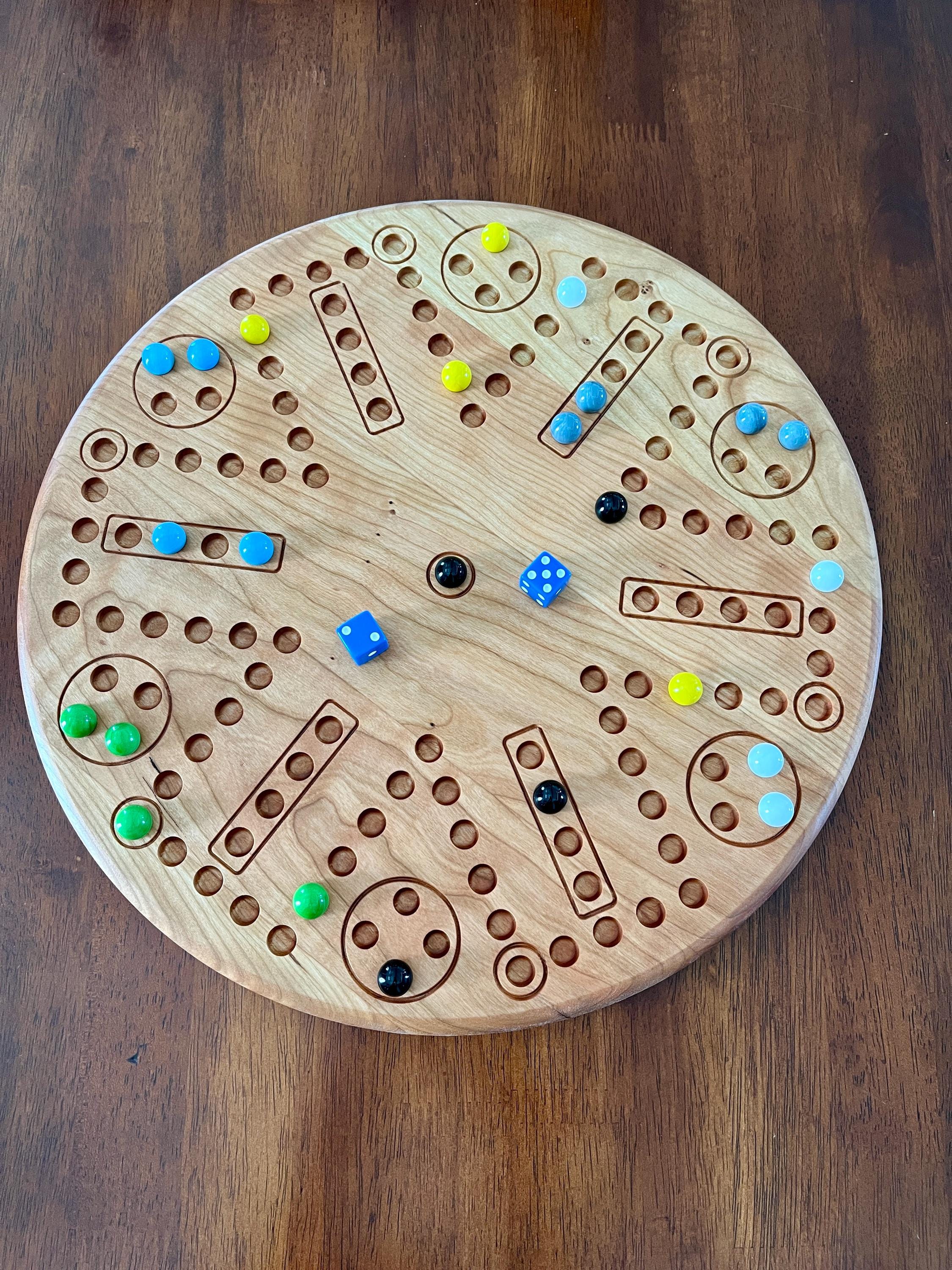 Reversible Wooden Game Board: Wahoo and Chinese Checkers, Maple, Cherry ...