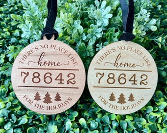Personalized Wooden Christmas Ornament – ZIP Code Home Keepsake