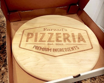 Custom Engraved Pizza Board, Personalized Pizza Paddle, Pizza Peel, Pizza Pan, Homemade Pizza Chef, Man Cave Gift, Father's Day Gift