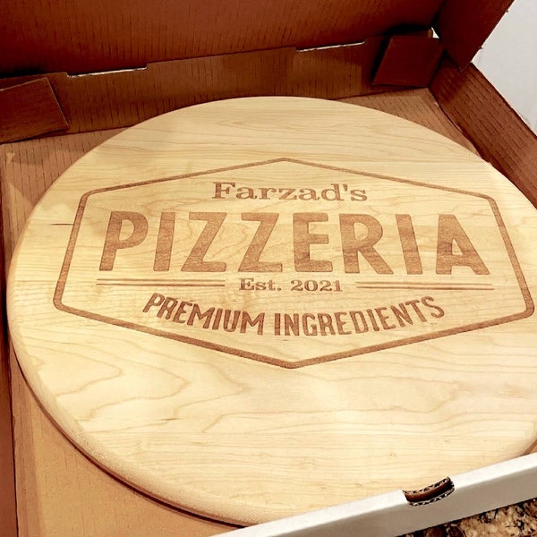 Custom Engraved Pizza Board, Personalized Pizza Paddle, Pizza Peel, Pizza Pan, Homemade Pizza Chef, Man Cave Gift, Father's Day Gift