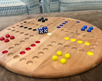 Handmade Hardwood Wahoo Board Game: Maple, Cherry, or Walnut