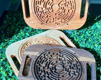 Handheld Wooden Maze Game – Labyrinth Puzzle for Kids and Adults