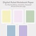 Digital Ruled Notebook(note Paper) for iPad Goodnotes, Notability ...