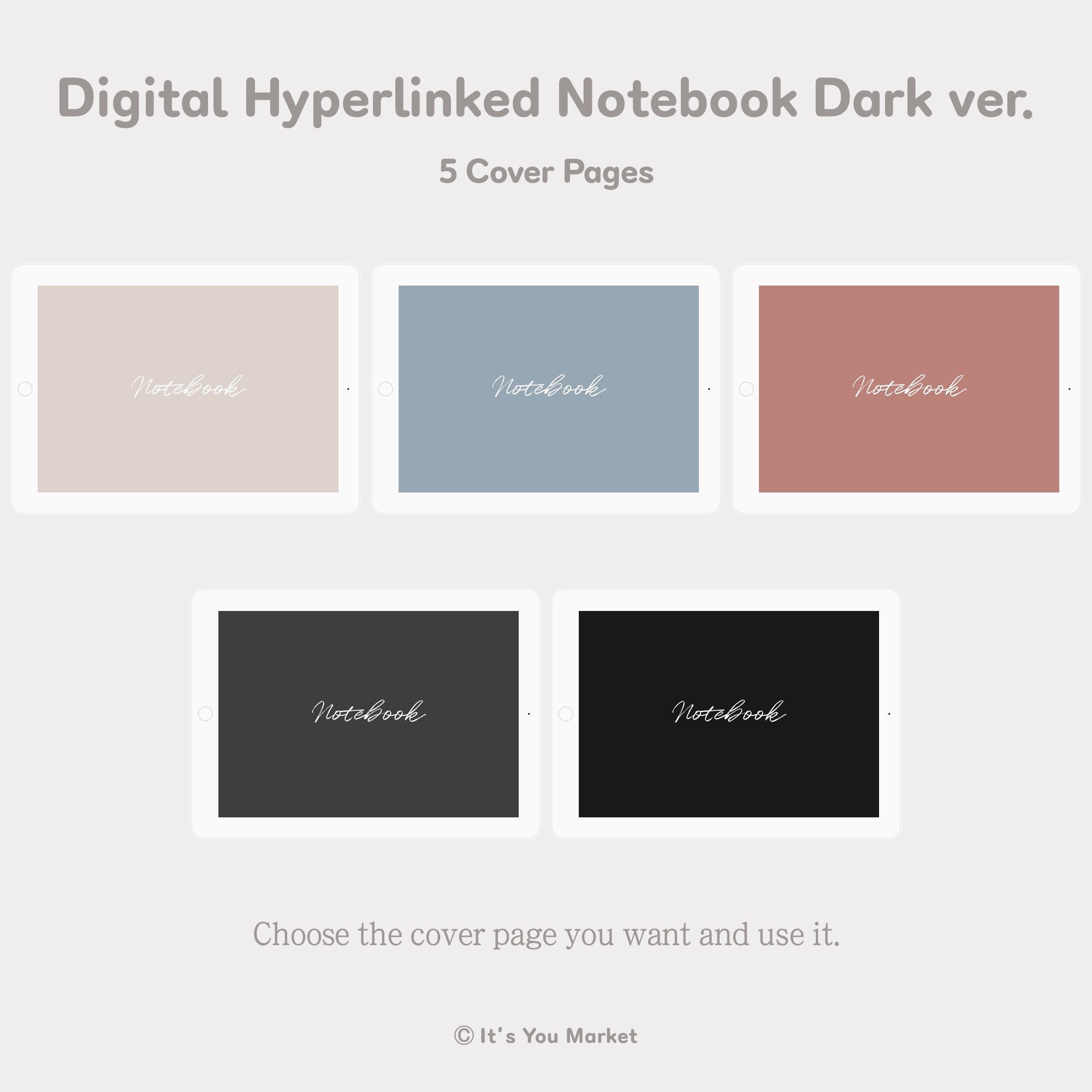 Digital 7 Subject Hyperlinked Notebook Dark Mode for iPad - Etsy