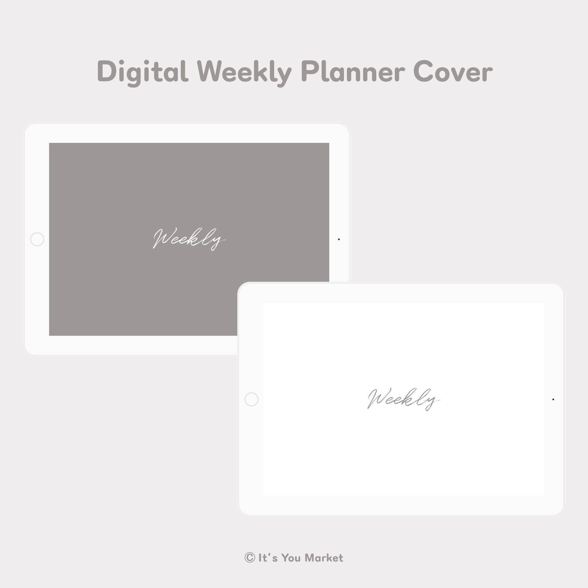 Digital Weekly Planner Undated Planner for iPad Goodnotes, Notability