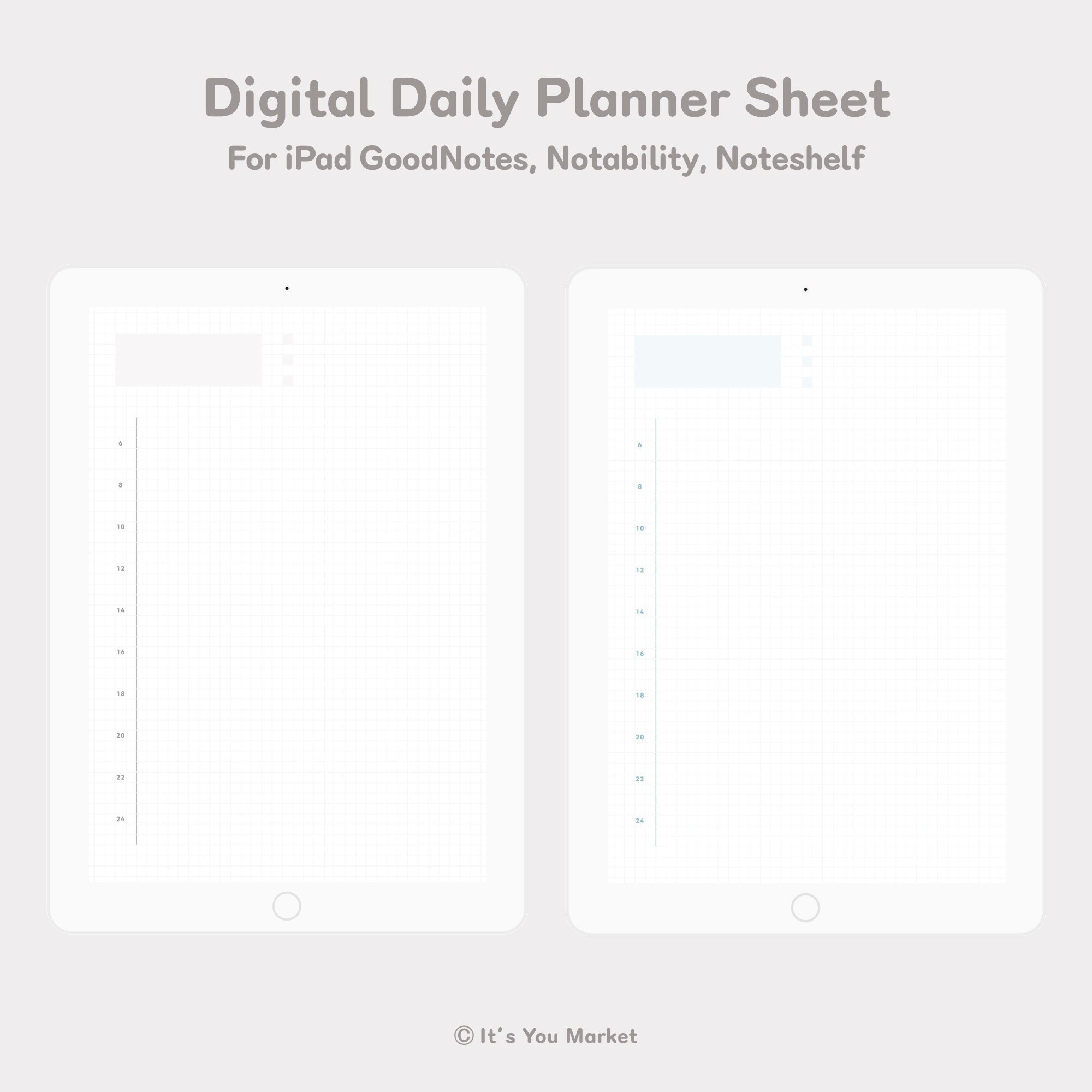 Digital Daily Timetable Planner for iPad Goodnotes Notability Etsy