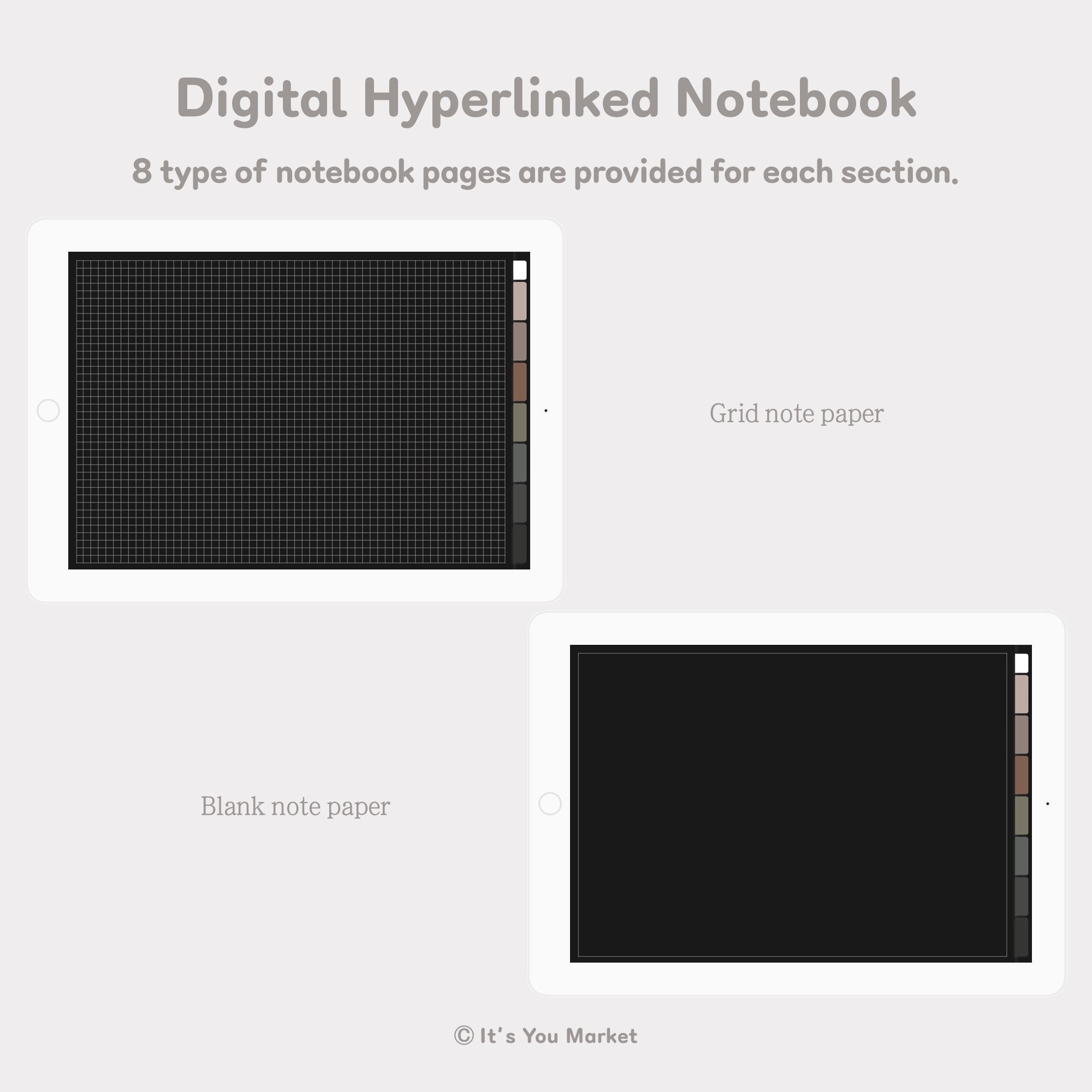 Digital 7 Subject Hyperlinked Notebook Dark Mode for iPad - Etsy