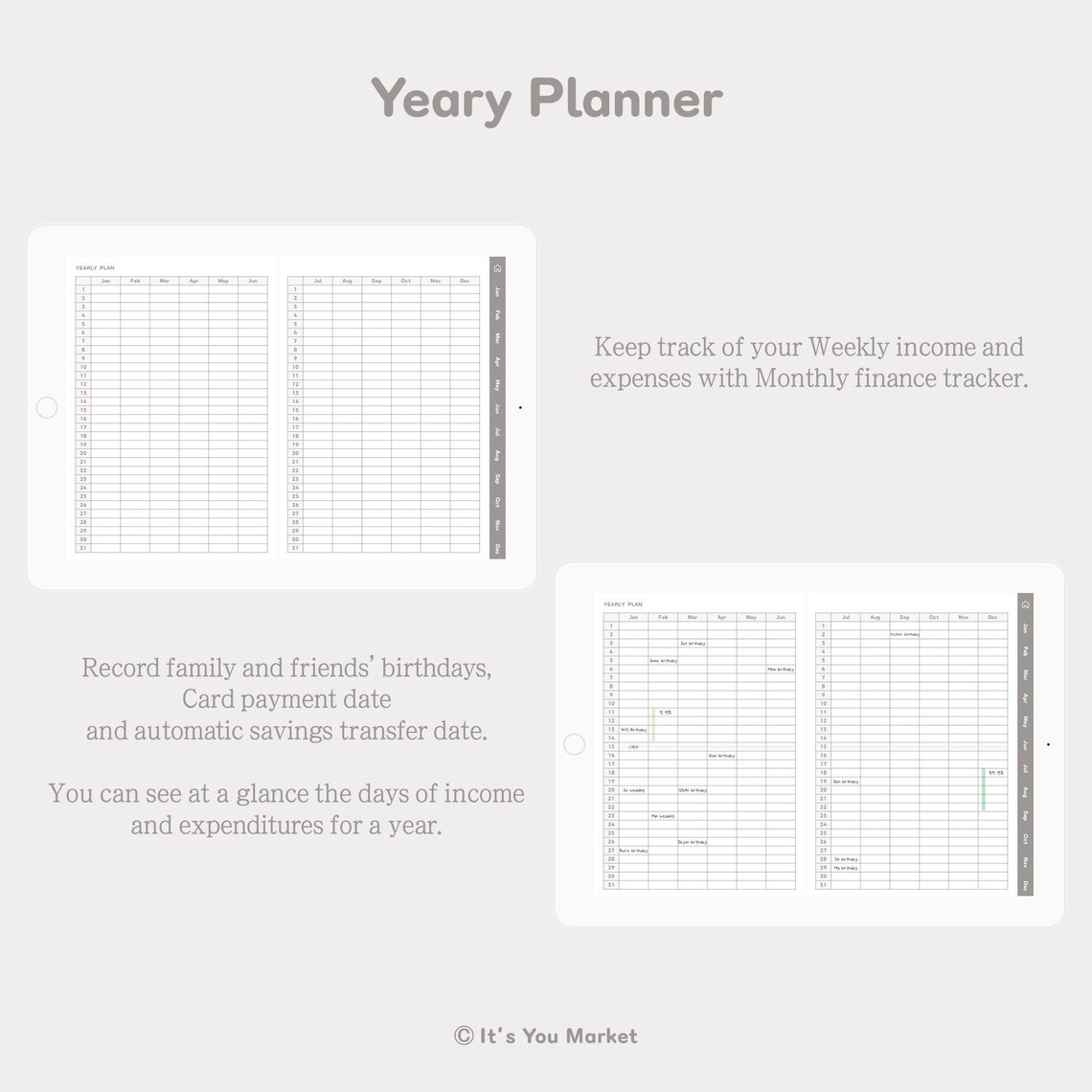 Digital Finance Tracker, Weekly Expenses Planner, Digital Budget