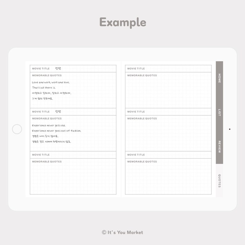 Digital Movie Journal, Movie Log, 100 Movie Challenge for Goodnotes ...