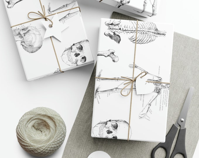 Human Skeleton Anatomy Wrapping Paper, Rad Tech Gifts, X-Ray Tech, Radiology Life, Doctor Gift