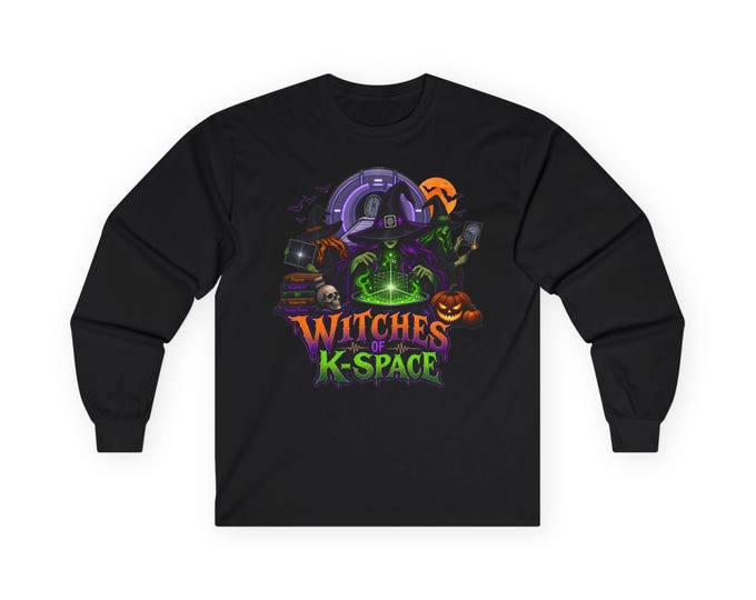 Witches of K-Space Long Sleeve Shirt – MRI Tech Halloween Tee, Radiology Witch Shirt