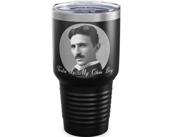 Tesla Ohm Boy-beker, Rad Tech Gift, roestvrij staal radiologie, 30 oz