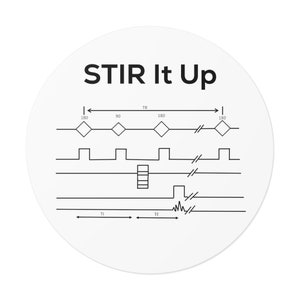 STIR It Up - Round Vinyl Stickers | Gift for MRI, Rad Tech Gift
