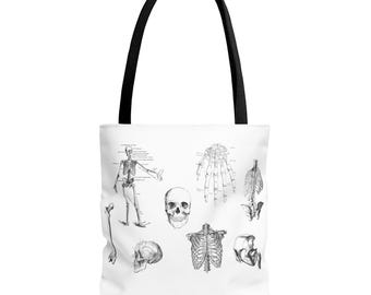 Anatomical Skeleton Tote Bag: Rad Tech Gift