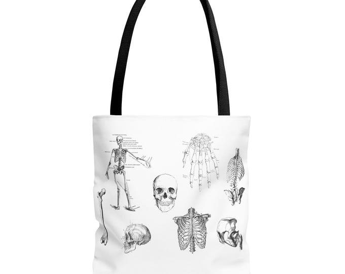 Anatomical Skeleton Tote Bag: Rad Tech Gift