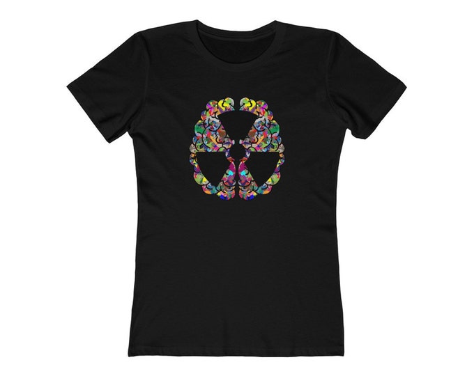 Radiation Symbol Colorful Brain T-shirt