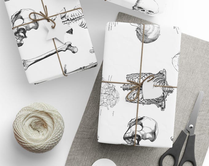 Human Skeleton Anatomy Wrapping Paper, Rad Tech Gifts, X-Ray Tech, Radiology Life, Doctor Gift