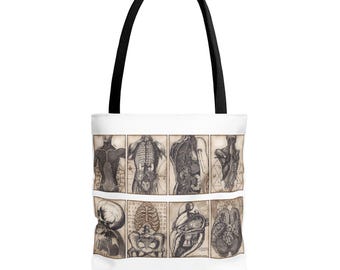 Vintage Human Anatomy Tote Bag, Rad Tech Gifts