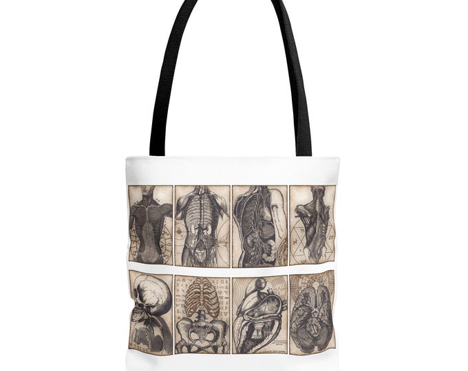 Vintage Human Anatomy Tote Bag, Rad Tech Gifts