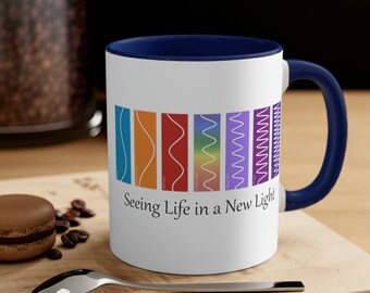 Retired CT Tech Coffee Mug: Electromagnetic Spectrum Graphic