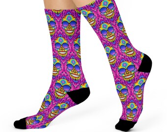 Sugar Skull Radiology Socks - The Perfect Blend of Culture and Science, Rad tech gift, X-ray, nuc med, CT, MRI