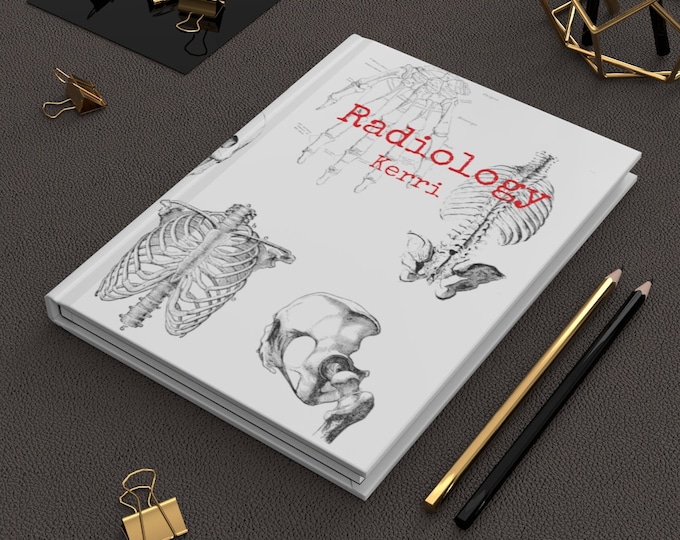 Human Skeleton Anatomy Personalized Hardcover Notebook