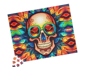 Radiologist's Delight: A Sugar Skull Fiesta Jigsaw Puzzle (110, 252, 500 pieces) - Ideal for Rad Tech Week!