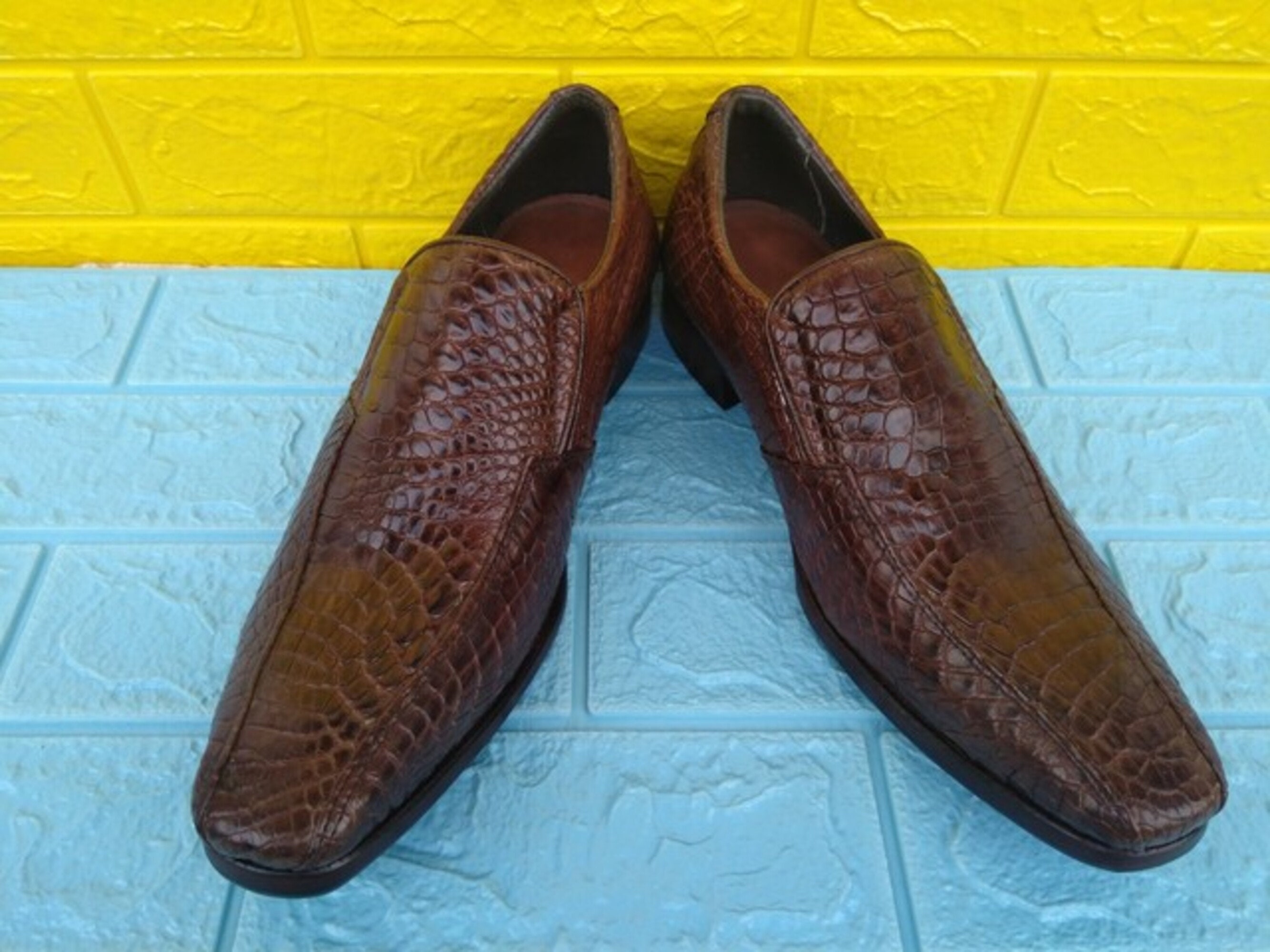 Premium genuine alligator leather Men ShoesMen Loafer Hand | Etsy