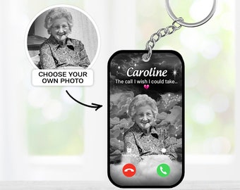 The Call I Wish I Could Make Keychain, The Call I Wish I Could Take Keychain, Custom Photo Acrylic Keychain, In Loving Memory, Memorial Gift