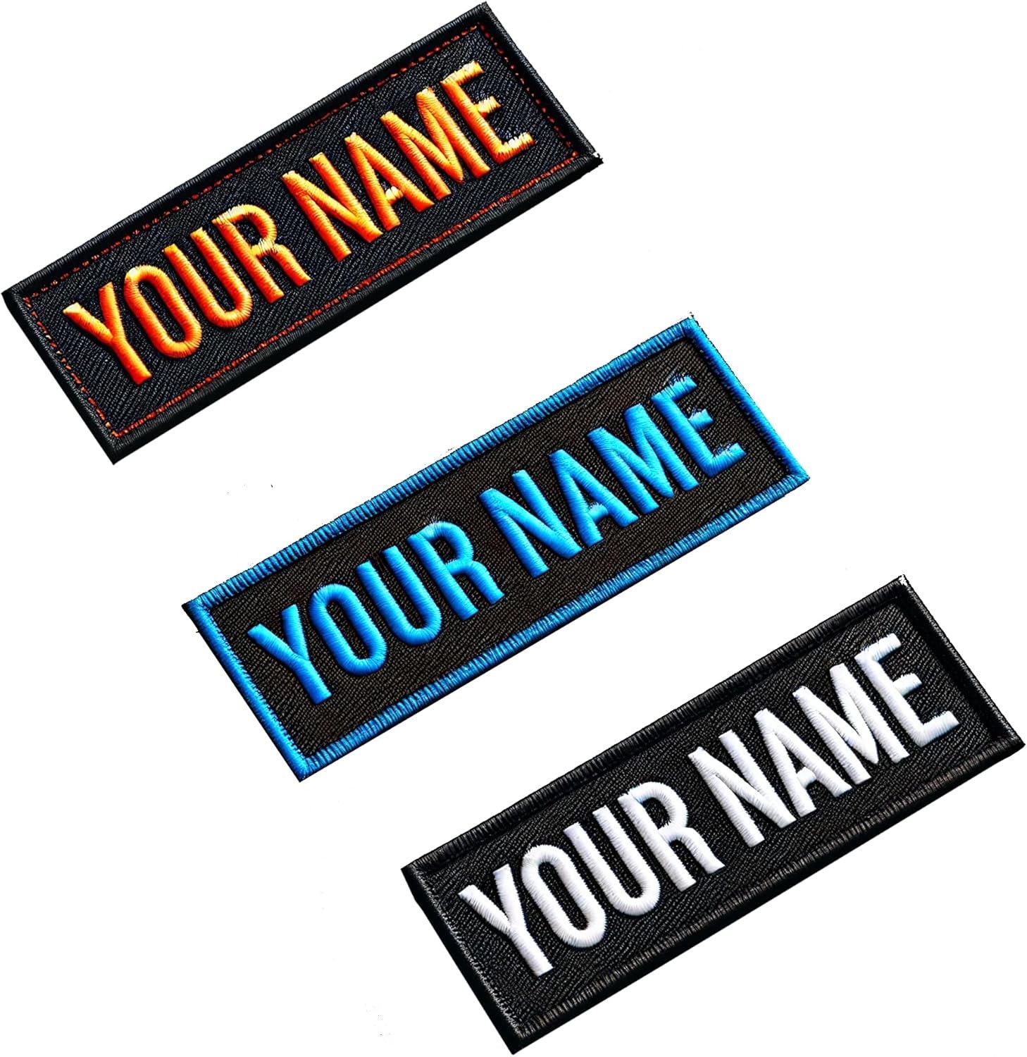 Iron-on/sew-on/ Custom Embroidered Name Tag/ Personalized