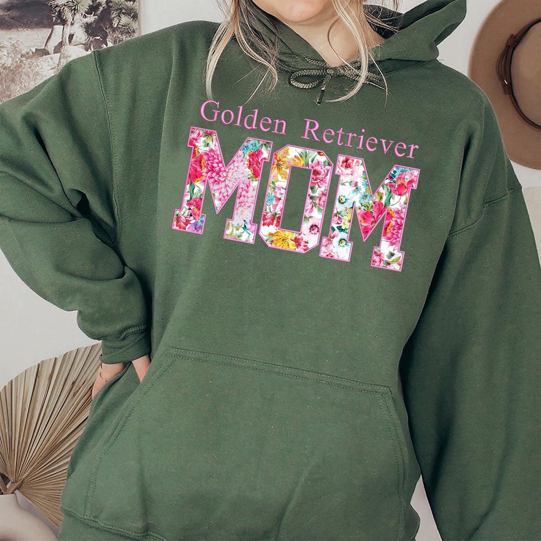 Personalized Golden Retriever Mom Floral Applique Embroidered ...