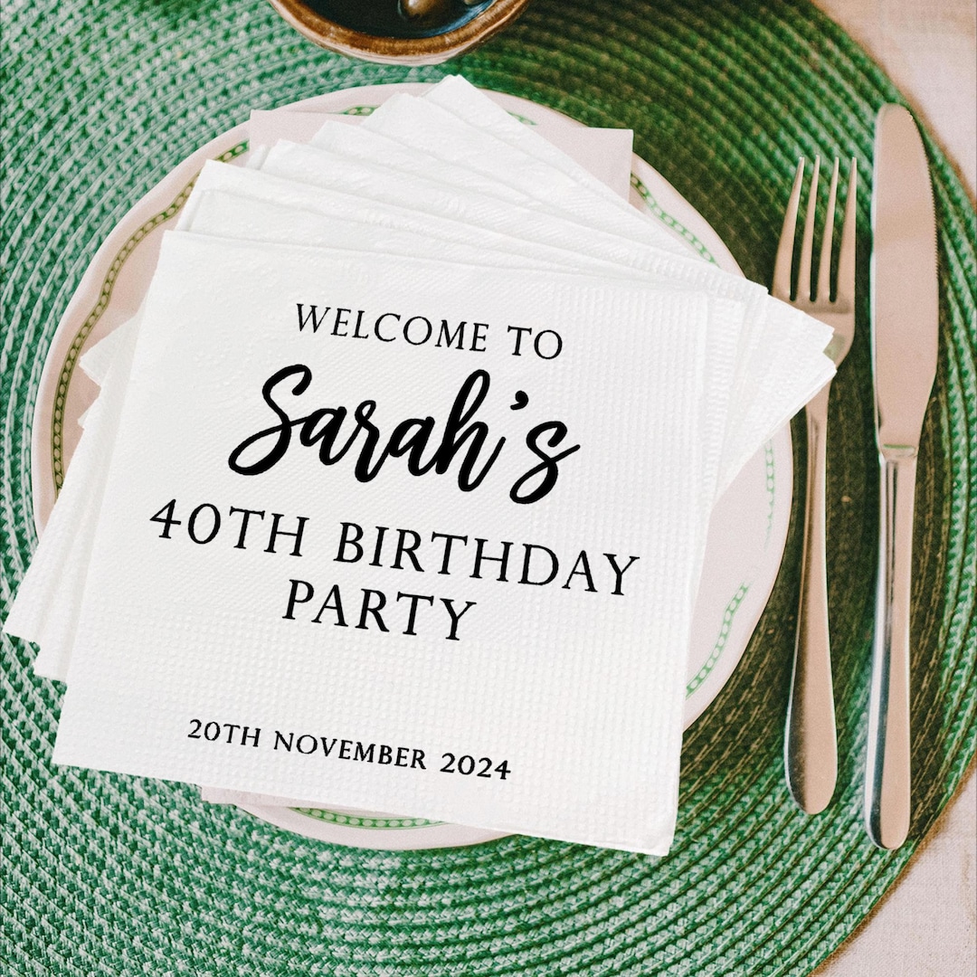 40th Birthday Napkins 13